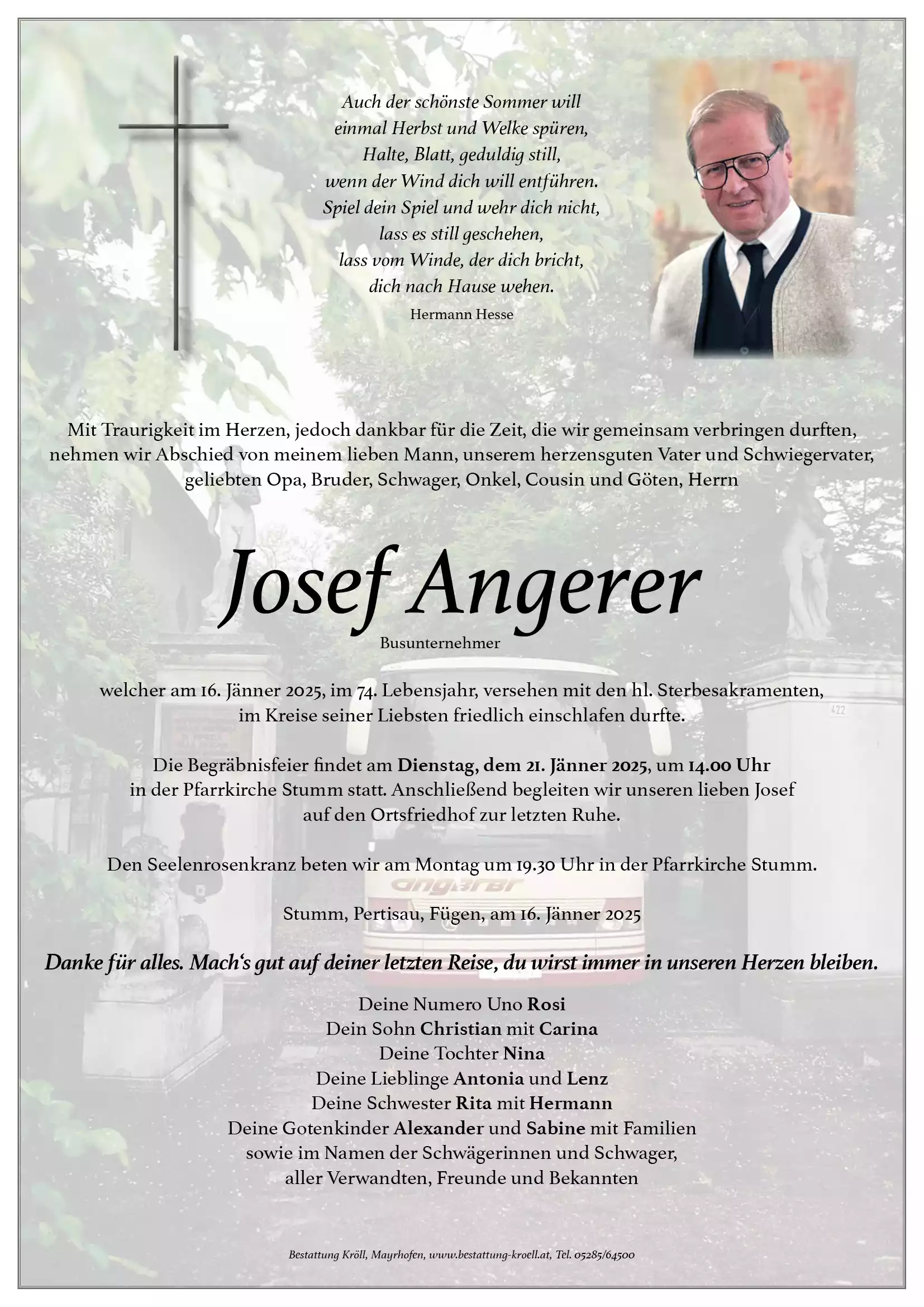 Parte von Josef Angerer